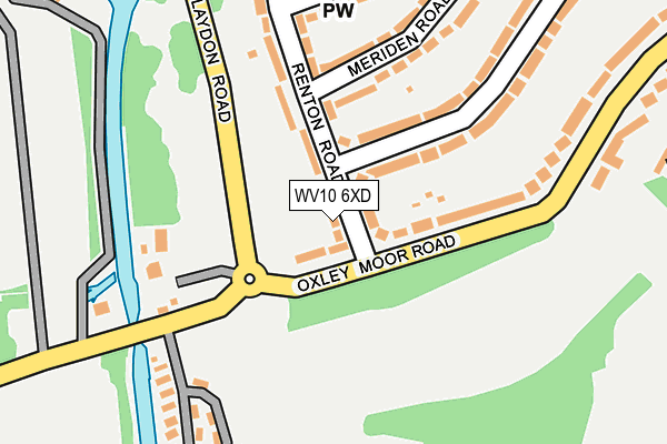 WV10 6XD map - OS OpenMap – Local (Ordnance Survey)