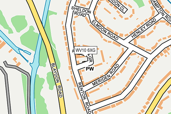 WV10 6XG map - OS OpenMap – Local (Ordnance Survey)