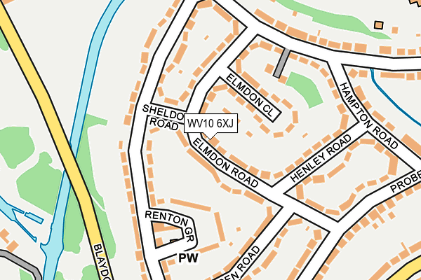 WV10 6XJ map - OS OpenMap – Local (Ordnance Survey)