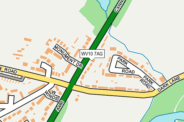 WV10 7AG map - OS OpenMap – Local (Ordnance Survey)