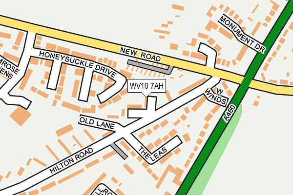 WV10 7AH map - OS OpenMap – Local (Ordnance Survey)