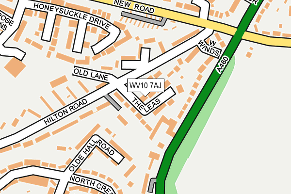 WV10 7AJ map - OS OpenMap – Local (Ordnance Survey)