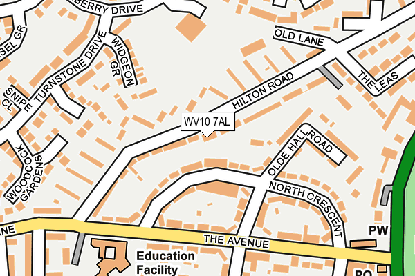 WV10 7AL map - OS OpenMap – Local (Ordnance Survey)