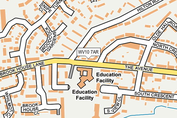 WV10 7AR map - OS OpenMap – Local (Ordnance Survey)