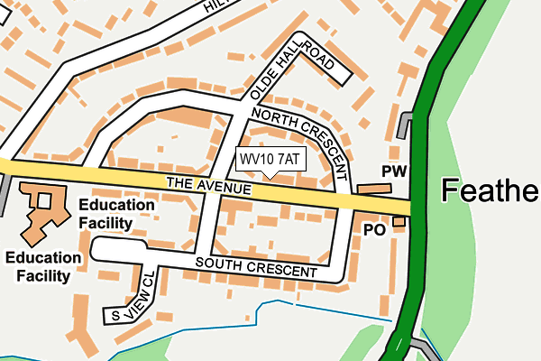 WV10 7AT map - OS OpenMap – Local (Ordnance Survey)