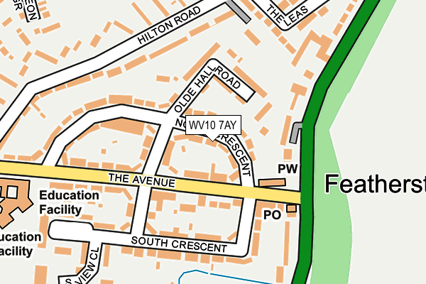 WV10 7AY map - OS OpenMap – Local (Ordnance Survey)