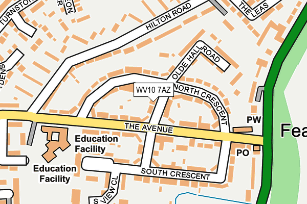 WV10 7AZ map - OS OpenMap – Local (Ordnance Survey)