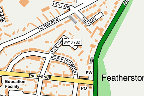 WV10 7BD map - OS OpenMap – Local (Ordnance Survey)