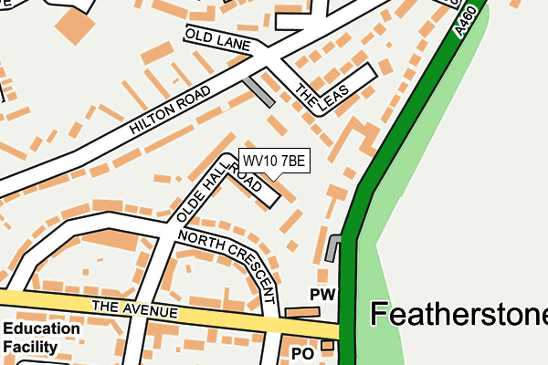 WV10 7BE map - OS OpenMap – Local (Ordnance Survey)