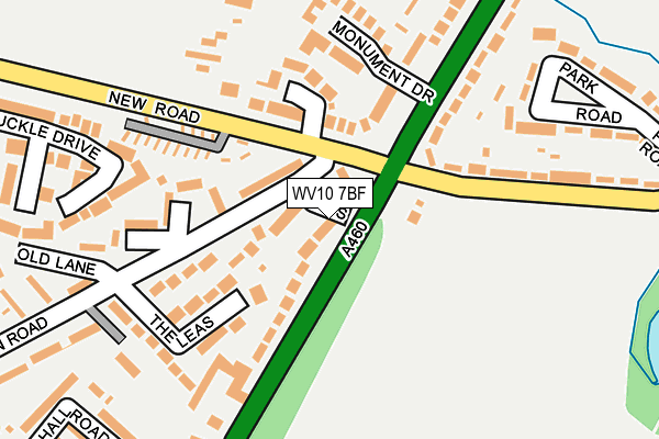 WV10 7BF map - OS OpenMap – Local (Ordnance Survey)