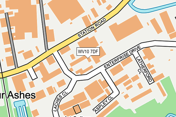 WV10 7DF map - OS OpenMap – Local (Ordnance Survey)