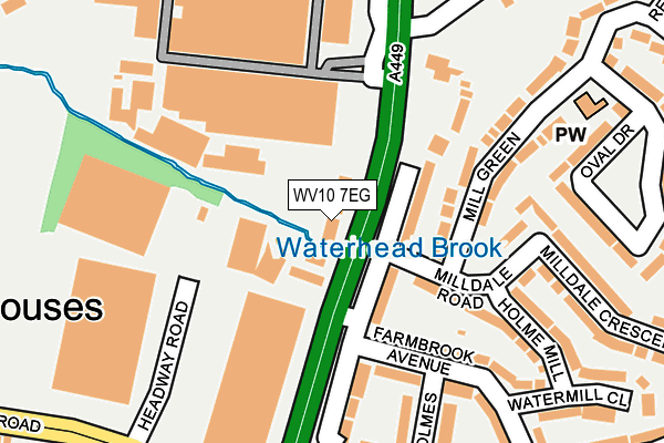 WV10 7EG map - OS OpenMap – Local (Ordnance Survey)