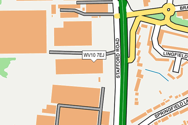 WV10 7EJ map - OS OpenMap – Local (Ordnance Survey)