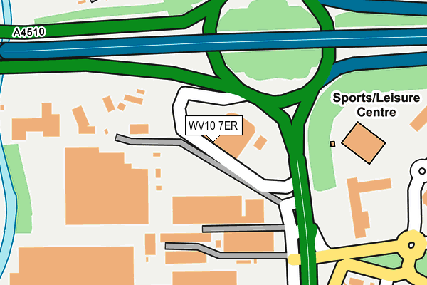 WV10 7ER map - OS OpenMap – Local (Ordnance Survey)