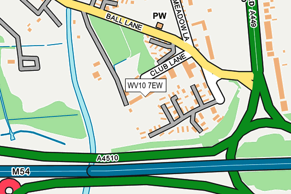 WV10 7EW map - OS OpenMap – Local (Ordnance Survey)