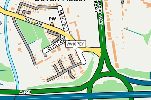 WV10 7EY map - OS OpenMap – Local (Ordnance Survey)