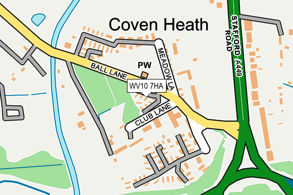 WV10 7HA map - OS OpenMap – Local (Ordnance Survey)