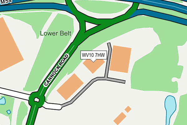 WV10 7HW map - OS OpenMap – Local (Ordnance Survey)