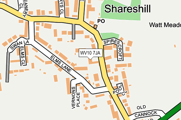 WV10 7JA map - OS OpenMap – Local (Ordnance Survey)