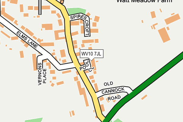 WV10 7JL map - OS OpenMap – Local (Ordnance Survey)