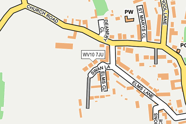 WV10 7JU map - OS OpenMap – Local (Ordnance Survey)
