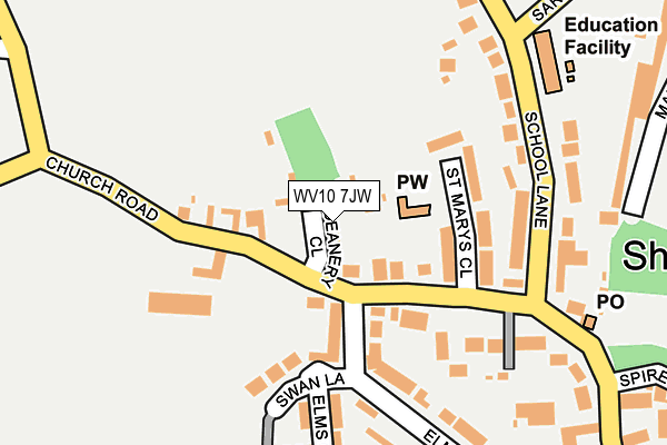 WV10 7JW map - OS OpenMap – Local (Ordnance Survey)