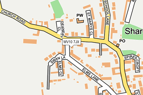 WV10 7JX map - OS OpenMap – Local (Ordnance Survey)