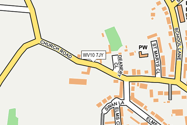 WV10 7JY map - OS OpenMap – Local (Ordnance Survey)
