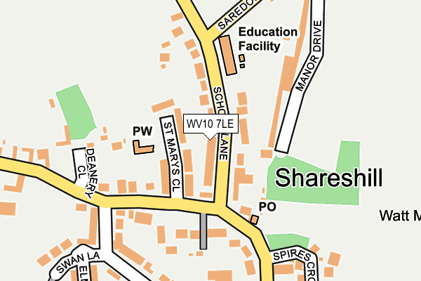 WV10 7LE map - OS OpenMap – Local (Ordnance Survey)