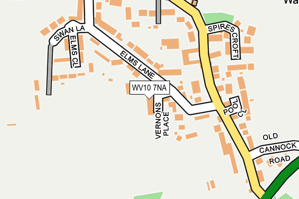 WV10 7NA map - OS OpenMap – Local (Ordnance Survey)