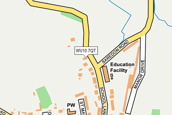 WV10 7QT map - OS OpenMap – Local (Ordnance Survey)
