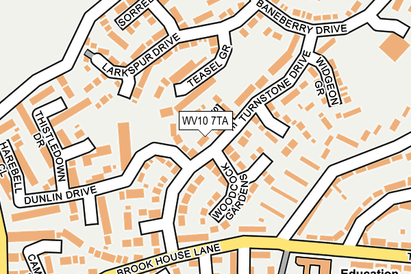 WV10 7TA map - OS OpenMap – Local (Ordnance Survey)