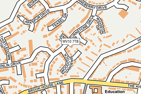 WV10 7TB map - OS OpenMap – Local (Ordnance Survey)