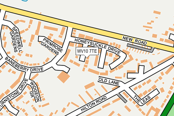 WV10 7TE map - OS OpenMap – Local (Ordnance Survey)