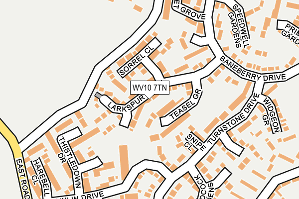 WV10 7TN map - OS OpenMap – Local (Ordnance Survey)