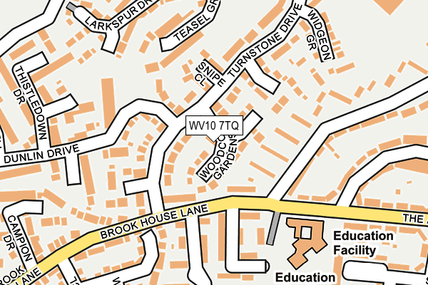WV10 7TQ map - OS OpenMap – Local (Ordnance Survey)