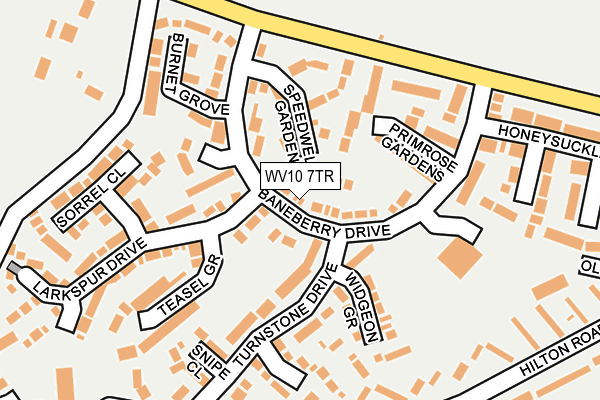 WV10 7TR map - OS OpenMap – Local (Ordnance Survey)