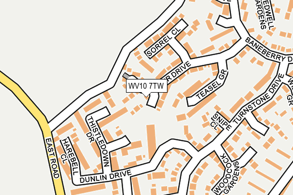 WV10 7TW map - OS OpenMap – Local (Ordnance Survey)