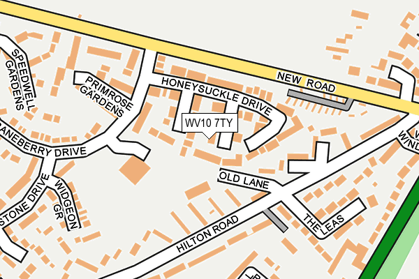 WV10 7TY map - OS OpenMap – Local (Ordnance Survey)