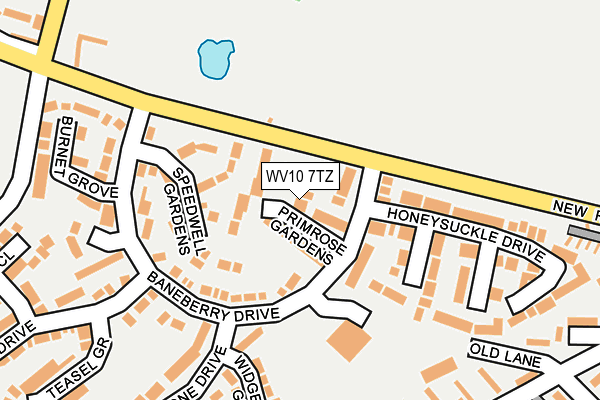 WV10 7TZ map - OS OpenMap – Local (Ordnance Survey)