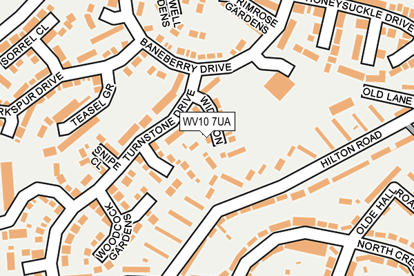 WV10 7UA map - OS OpenMap – Local (Ordnance Survey)