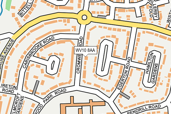 WV10 8AA map - OS OpenMap – Local (Ordnance Survey)