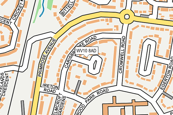 WV10 8AD map - OS OpenMap – Local (Ordnance Survey)