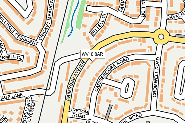 WV10 8AR map - OS OpenMap – Local (Ordnance Survey)