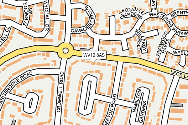 WV10 8AS map - OS OpenMap – Local (Ordnance Survey)