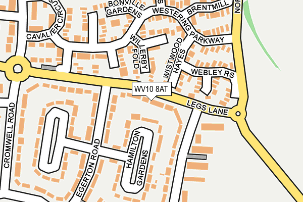 WV10 8AT map - OS OpenMap – Local (Ordnance Survey)