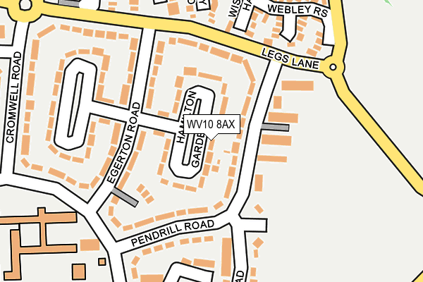 WV10 8AX map - OS OpenMap – Local (Ordnance Survey)
