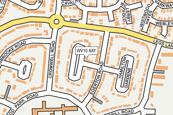 WV10 8AY map - OS OpenMap – Local (Ordnance Survey)