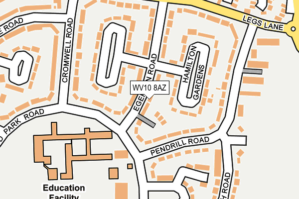 WV10 8AZ map - OS OpenMap – Local (Ordnance Survey)