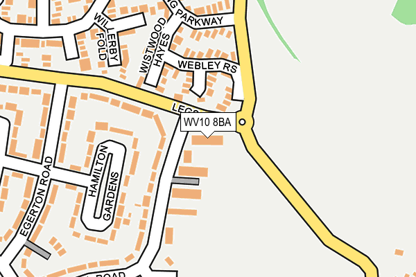 WV10 8BA map - OS OpenMap – Local (Ordnance Survey)